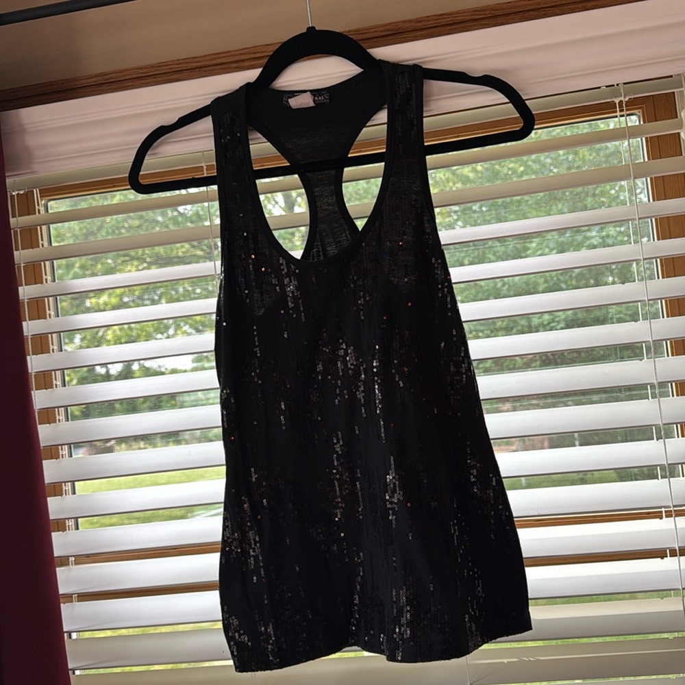 Black Sparkly Tank Top